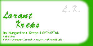 lorant kreps business card